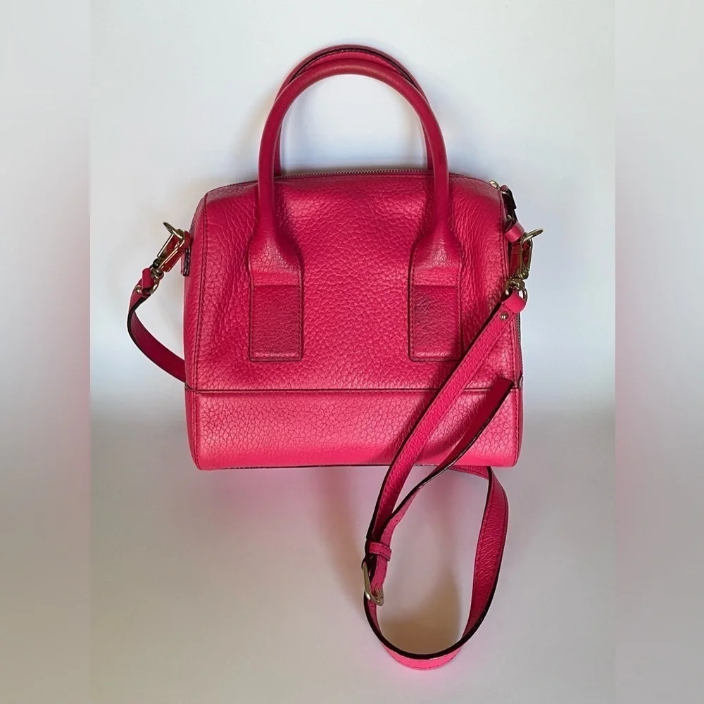 Kate Spade Bright Pink Top Handle Leather Satchel - Picture 5 of 11